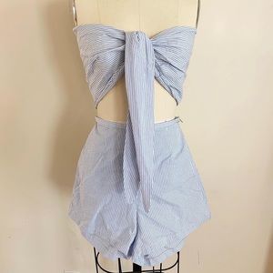 Staud x solid & striped seersucker set